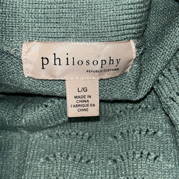 Philosophy Cardigan Button Sweater Size L - Picture 4 of 4
